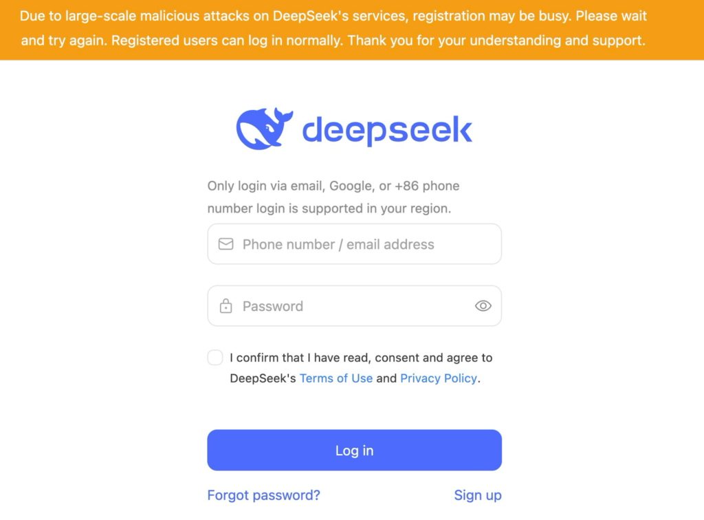 как зарегистрироваться в DeepSeek