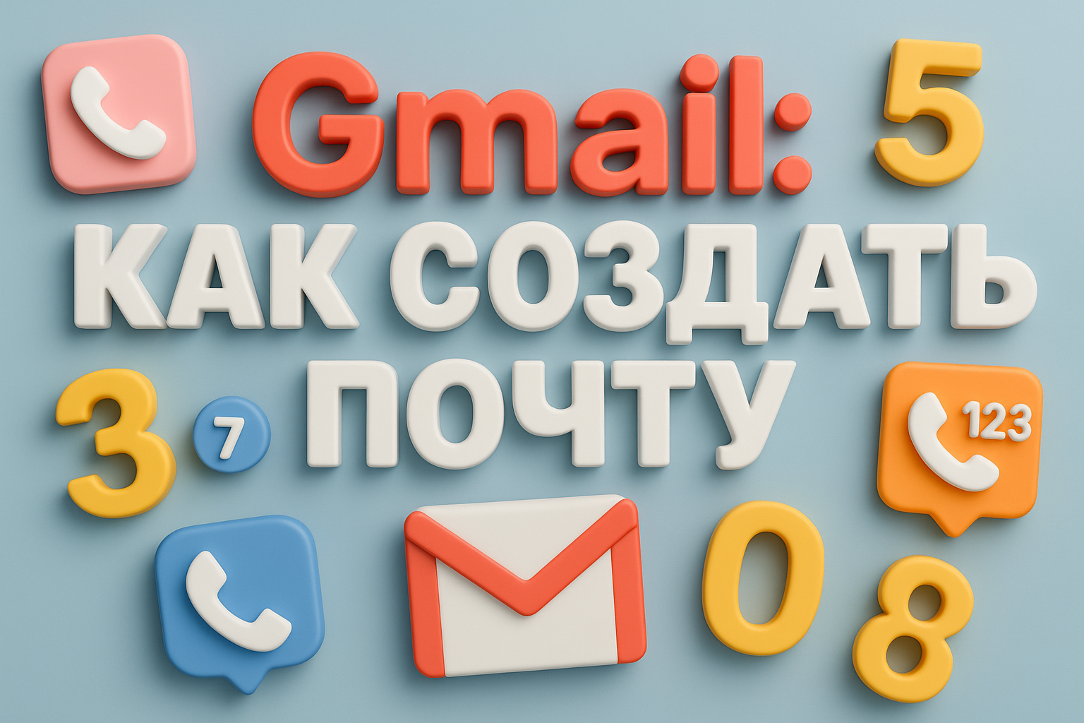gmail как создать почту без номера телефона